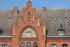 Mittelrisalit mit Treppengiebel und Wappenfeld, Herrenhaus Beseritz