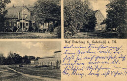 Historische Postkarte Drieberg Hof 1918; aus der Sammlung A. Kobsch, Stralsund