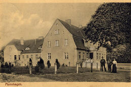 Historische Postkarte Gutshaus Mannhagen 1911; aus der Sammlung A. Kobsch, Stralsund