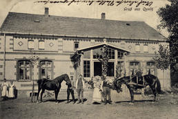 Historische Postkarte Gutshaus Qualitz 1910 aus der Sammlung A. Kobsch, Stralsund