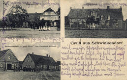 Historische Postkarte Schwinkendorf 1922; aus der Sammlung A. Kobsch, Stralsund