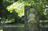 Detail Grabkreuz auf dem Friedhof Semlow