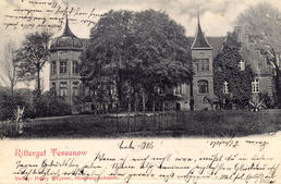 Historische Postkarte Rittergut Tessenow 1904 aus der Sammlung A. Kobsch, Stralsund