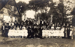 Historisches Foto eines 25-jährigen Jubiläums im Dorf Trantow, aus der Sammlung A. Kobsch, Stralsund