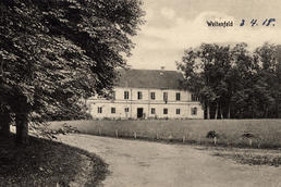 Historische Postkarte Gutshaus Weitenfeld 1918 aus der Sammlung A. Kobsch, Stralsund