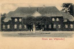Historische Postkarte Gutshaus Wöpkendorf aus der Sammlung A. Kobsch, Stralsund